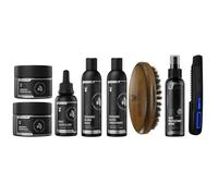 The Beard Struggle Inferno Beard Kit - Includes Oils, Balm, Butter, Wash, Conditioner, Brush, Heat Spray, and the Carbon X Heated Straightener - Alfheim's Forests