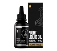 The Beard Struggle Night Liquid Elixir Beard Oil - Silver Collection - Viking Storm - Softens, Moisturizing, & Healthier Beard Growth - Vegan-Friendly Beard Growth Oil (30 ml)