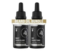 The Beard Struggle Tonic + Elixir Beard Oil Bundle - Silver Collection - Grooming Beard Oil - Softens, Moisturizers, and Strengthens Beard Growth - Pack of 2, Alfheim's Forests