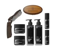The Beard Struggle Ultimate Beard Growth Kit for Men Balm, Butter, Brush, Comb, Oil, Wash, & Conditioner for Moisturizing Beard - Vanir's Wisdom, Gold Collection