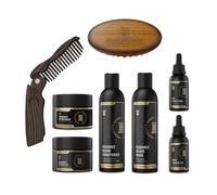 The Beard Struggle Ultimate Beard Growth Kit for Men Balm, Butter, Brush, Comb, Oil, Wash, & Conditioner for Moisturizing Beard - Valhalla's Gates, Gold Collection