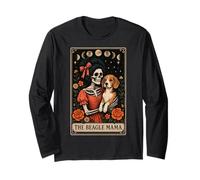 The Bearded Dragon Lizard Tarot Card Witchy Moon Long Sleeve T-Shirt