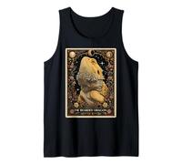 The Bearded Dragon Lizard Tarot Card Witchy Moon Tank Top