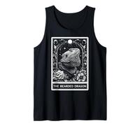 The Bearded Dragon Lizard Tarot Card Witchy Moon Tank Top