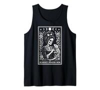 The Bearded Dragon Mom Mama Lizard Tarot Card Skeleton Tank Top