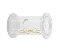 The Bearded Dragon - Reptile Slow Feed Toy Cylinder - Transparent Foraging Toy for Bearded Dragon and Parakeet | for Lizards Birds Chameleon Parrots Cockatiels and Small