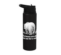 The Bears are Also Just Out for A Walk Hiking Camping Nature Stainless Steel Insulated Water Bottle