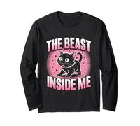 The Beast Inside Me Funny Angry Cat Meme Long Sleeve T-Shirt