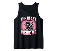 The Beast Inside Me Funny Angry Cat Meme Tank Top