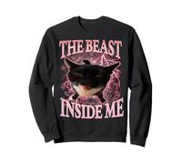 The Beast Inside Me Funny Gen Z Gen Alpha Silly Cat Meme Sweatshirt