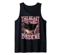 The Beast Inside Me Funny Gen Z Gen Alpha Silly Cat Meme Tank Top