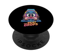 The Beat Drops Dj Mixer Music Fun PopSockets Adhesive PopGrip