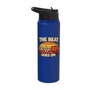 The Beat Goes On - Heart Attack Survivor - Cardiac Recovery Stainless Steel Insulated Water Bottle