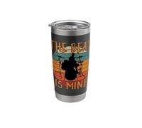 The Beat is Mine Retro Drumset Vintage - Drummer Stainless Steel Insulated Tumbler