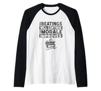 The Beatings Will Continue Until Morale Improves Raglan Baseball Tee