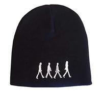 Rock Off Trade Beanie Hat The Beatles Abbey Road Sonic Silver Print Black One Size