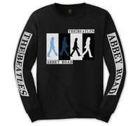 The Beatles Abbey Road Colours Crossing Long Sleeve T Shirt XL Black