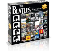 the Beatles Album Covers Collage 1000 piece Puzzle, Grayscale