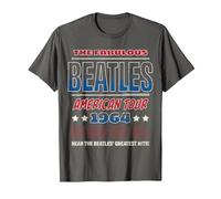 The Beatles - American Tour 1964 Greatest Hits T-Shirt, Men, Asphalt Grey, 4X-Large