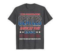 The Beatles - American Tour 1964 Greatest Hits T-Shirt, Men, Dark Heather Grey, X-Large