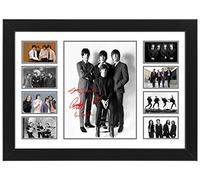 The Beatles Autograph Poster Print - Signed Collage Display Gift - Paul Mccartney, John Lennon, Ringo Starr, George Harrison (Framed, A4 (30x20cm))