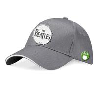 The Beatles Baseball Cap Classic Drum Band Logo Official Grey Strapback One Size
