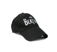 The Beatles Baseball Cap Shining chrome Drop T band Logo Official Black