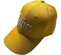 The Beatles Baseball Cap White Drop T Band Logo Official Yellow One Size