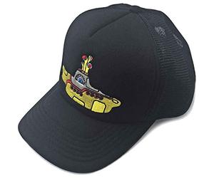 The Beatles Baseball Cap Yellow Submarine Logo Official Black Mesh Trucker One Size