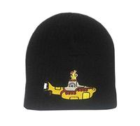 The Beatles Beanie Hat Yellow Submarine Logo Official Black Unisex One Size