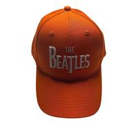 The Beatles Classic Drop T Band Logo Strapback Baseball Cap in Orange The Beatles Orange One Size