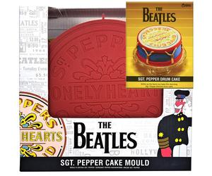 The Beatles Collection 20cm Sgt. Pepper Drum Silicone Cake Mould inc Recipe Book