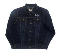 The Beatles Denim Jacket Drum Drop T Band Logo Official Unisex Blue XL