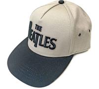 The Beatles Drop T Classic Band Logo Snapback Baseball Cap in Light Sand The Beatles Light Sand One Size