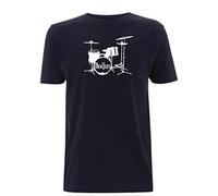 The Beatles Drum Kit Mens T Shirt Ringo Star 1960's Rock & Roll Drummer Drumming (Medium, Navy Blue)