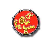 The Beatles Drum Love Logo Red Official Metal Pin Badge Taglia unica
