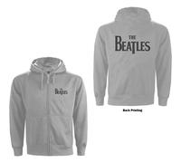 The Beatles Grey Drop T Logo Official Unisex Hoodie Hooded Top