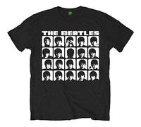 The Beatles Hard Days Night Faces Mono Official Tee T-Shirt Mens Unisex (Large) Black