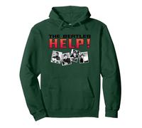 The Beatles Help! Pullover Hoodie, Adult Unisex, Dark Green, Large