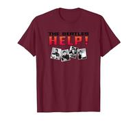 The Beatles - Help! T-Shirt, Men, Burgundy, Small