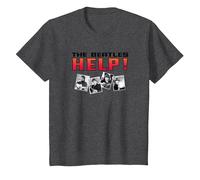 The Beatles - Help! T-Shirt, Youth, Dark Heather Grey, Small