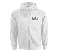 The Beatles Hoodie Classic Drop T Logo Official Womens White Pullover M