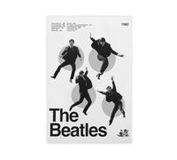 The Beatles Inspired Poster Modern Minimalist Wall Art Vintage Black And White Paul McCartney John Lennon George Harrison Ringo Starr Canvas Poster Wall Art Decor Print Picture Paintings for Living Ro