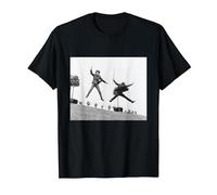 The Beatles John Lennon & George Harrison Beatlemania 1964 T-Shirt, Men, Black, 4X-Large