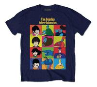 The Beatles Kids T-Shirt: Yellow Submarine Sub Characters (Navy Blue)