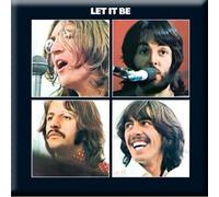 The Beatles Let It Be Album Fridge Magnet in Black The Beatles Black