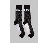 The Beatles Let It Be Text Outlines Repeat Ankle Socks