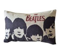 The Beatles Limited Memorabilia Retro Throw Pillow Case Decor Cushion Covers Oblong 2012 Beige Black Cotton Blend Linen (50cmx75cm)