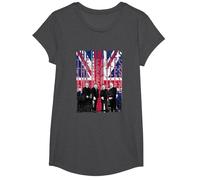 The Beatles Liverpool Flag T-Shirt, Girls, Dark Heather Grey, Medium