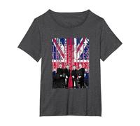 The Beatles Liverpool Flag T-Shirt, Women's Plus, Dark Heather Grey, 1X